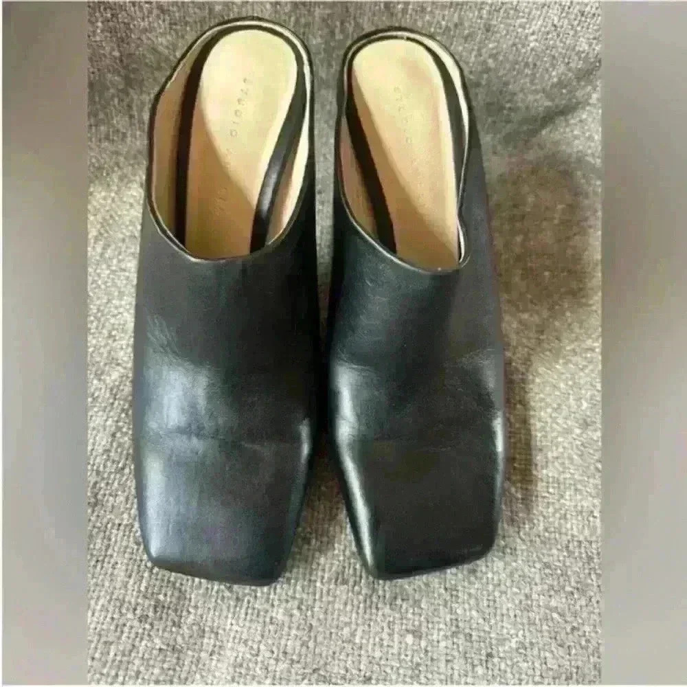 Studio Amelia “Chisel 90 Mule" In Black Leather Size 38 Or Us Size 8 Euc! — image 8 of 8